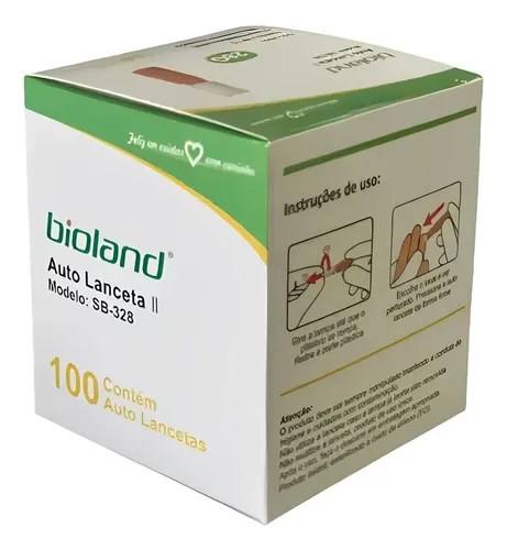 Lancetas 28g Para Glucometro Bioland G-425-3 X 100 Unidades