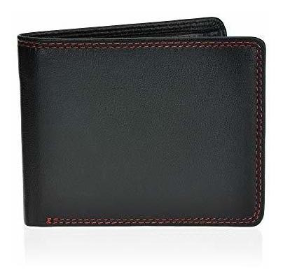 Pavia Leo Mens Blando Cuero Bi-fold Billetera Rfid Splqj