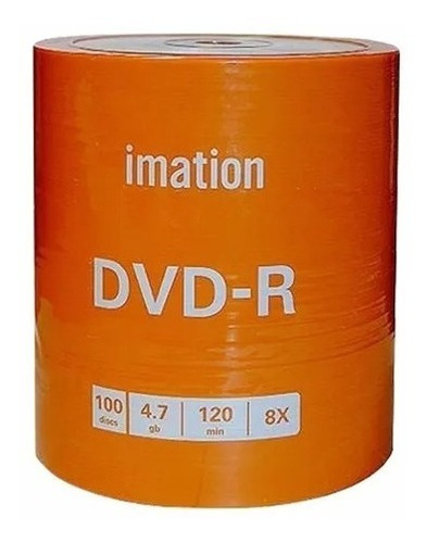 Dvd-r Imation Estampado X100 Unidades 4.7gb Dist Oficial