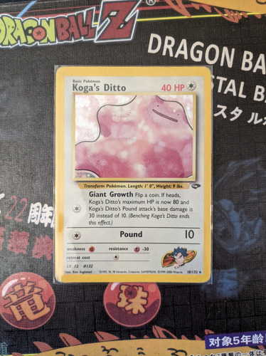 Carta Pokemon Koga's Ditto Gym Challenge 