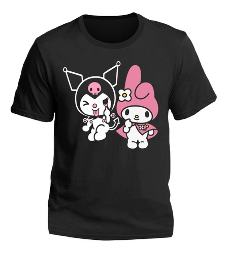 Remera Kuromi 3 Niños Goth Pastel Dark Anime Manga Kawaii