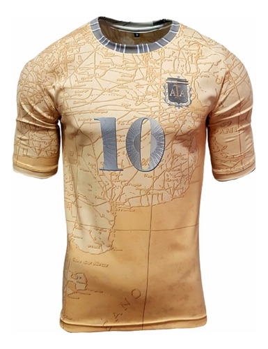 Camiseta Futbol Kapho Argentina Mapa Gold Adultos