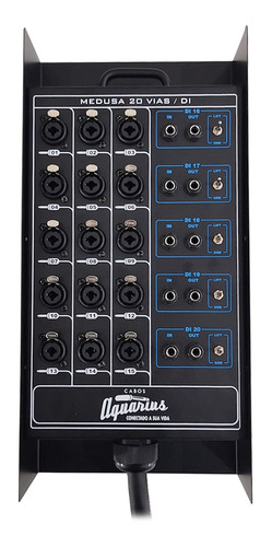 Medusa 20 Vias Com 5 Direct Box Cabos Aquarius - 35 Metros