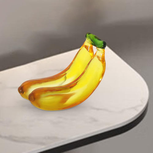 Estatuilla De Fruta, Adorno De 90x38mm Dos Plátanos