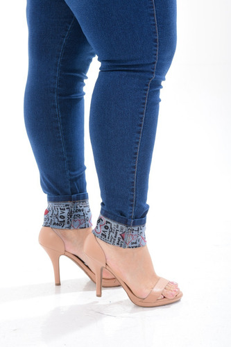 Imagem 4 de 10 de Calça Jeans Plus Size Roupa Feminina Tamanhos Grandes Strech