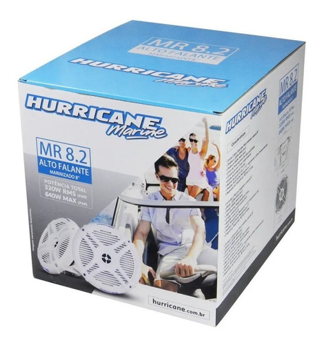 Imagem 5 de 8 de Hurricane Marine 8 Pol Mr8.2 Náutico Marinizado 320w Rms Par