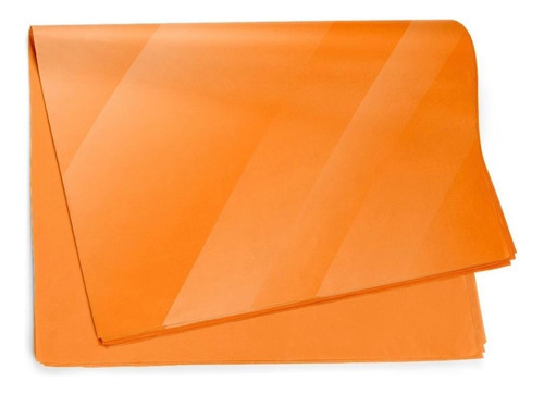 Poli Sujinho Celofane Liso 49x69 Cm - 50 Folhas Cor Laranja