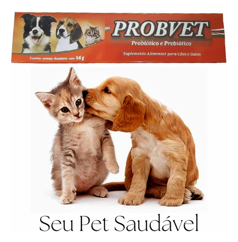 Probvet Probiótico E Prebiótico Cães E Gatos 14g - Kit Com 2