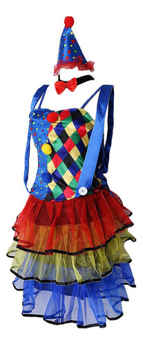 .. Disfraz De Payaso De Circo Comedia Mujer Señoras Vestido