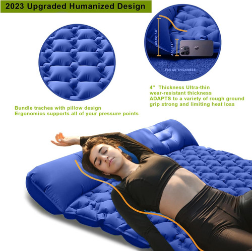 Colchoneta De Dormir Camping, Colchoneta Autoinflable U...