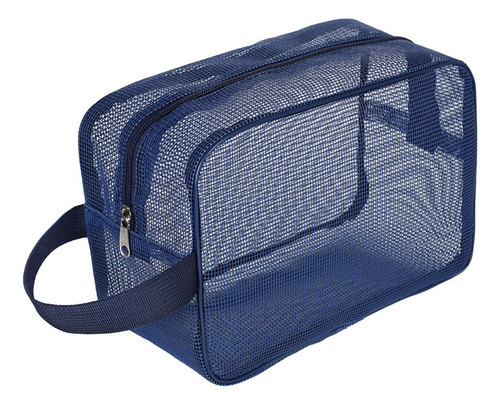 Neceser De Malla Portátil, Bolsa De Afeitar, S Azul