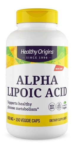 Ácido Alpha Lipóico 600mg Healthy Origins 150 Caps Eua