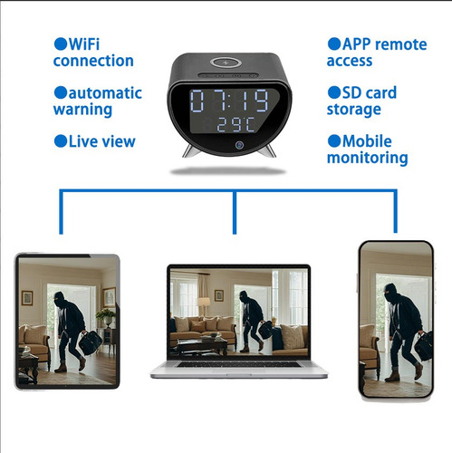 Cámara Espía, Reloj 4k, Wifi, Visión Nocturna, Ir, Carga Ina