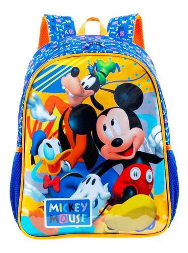 Mochila Infantil Mickey Mouse Disney Costas Tam G Escolar