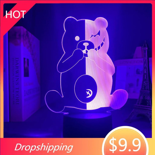 Danganronpa Monokuma - Lámpara De Noche Led Para Decoración