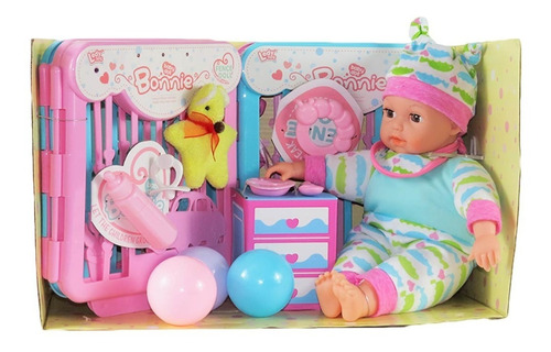 Bebe Muñeco Con Cerca-muñeca Con Accesorios Sonidos Bàsicos