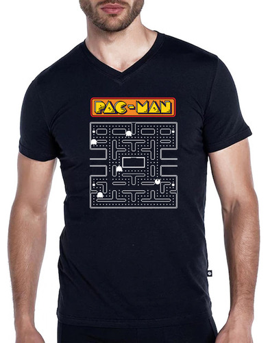 Camiseta T-shirt Pac Juegos Arcade Retro Man R1