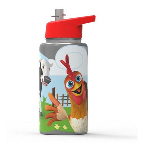 Imagen 2 de 2 de Botella Deportiva Plástico La Granja - Strow Top - 500 Ml
