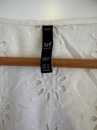 Saco Mujer Zara Trf De Broderie Crema Crema M (Usado)