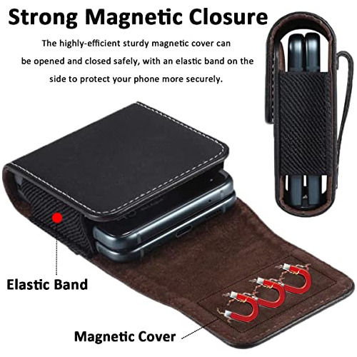 Funda Cinturon Para Samsung Galaxy Z Flip 5/4/3 Piel Sinteti