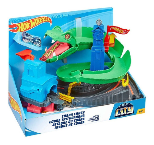 Brinquedo Hot Wheels City Pista Ataque De Cobra Mattel Fnb20