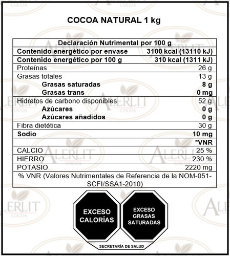 Cocoa Natural 1kg Directo De Fabrica