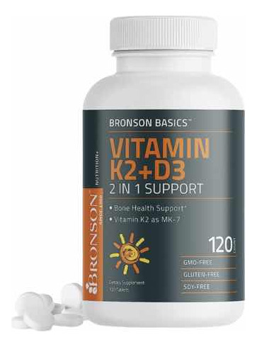 Vitamina D3 5000iu + Vitamina K2 - 120 Caps