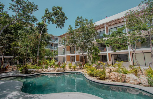 Estudio En Venta Con Terraza Y Alberca En La Veleta Tulum