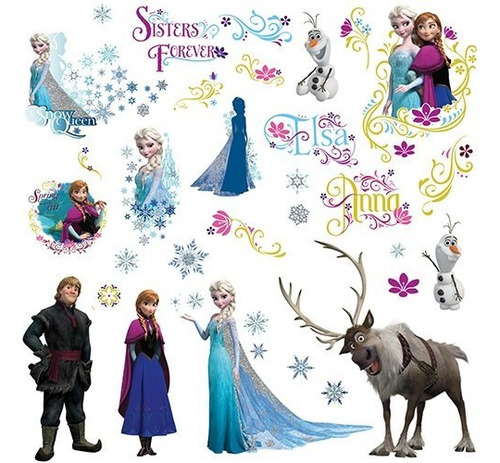 Calcomanías De Pared Pelar Y Pegar Frozen De Disney