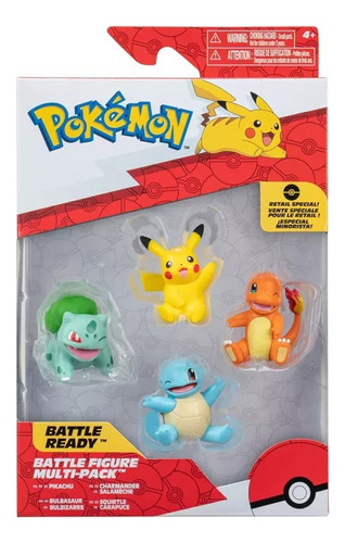 Pokemon Battle Figuras Pikachu Bulbasaur Charmander Squirtle
