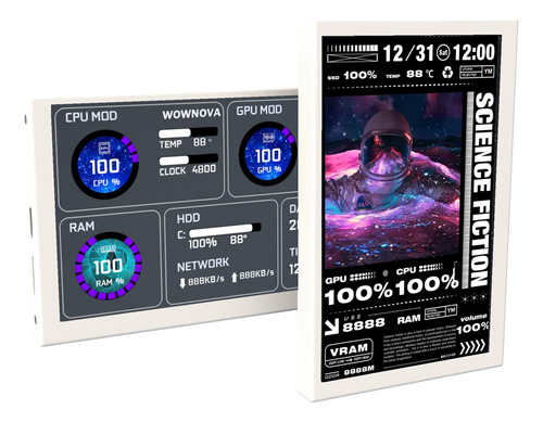 Wownova Monitor De Temperatura De Computadora De 5 Pulgadas