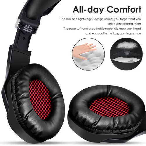 Audifonos Gamer Onikuma K1 Pro Negro Rojo