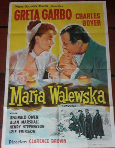 Afiche Original-maria Waleska- Greta Garbo- Charles Boyer