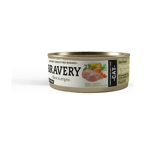 Bravery Pollo Con Zanahorias Gato Esterilizado Lata 70g