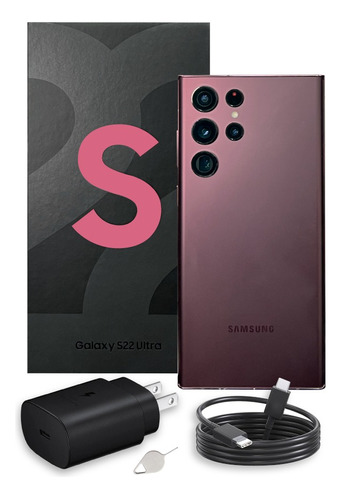Samsung Galaxy S22 Ultra 256 Gb 12 Gb Ram Burgundy Con Caja Original  (Reacondicionado)