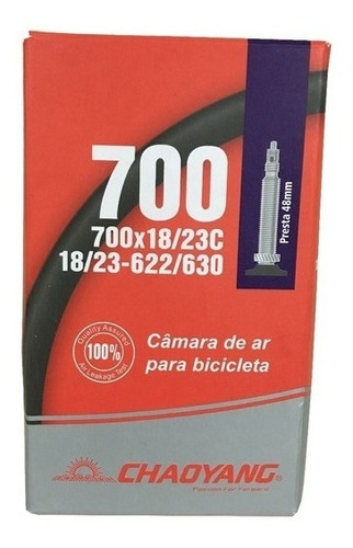 Camara Bicicleta Chaoyang Ruta 700x18/23 Rod 28 Valvula Pres