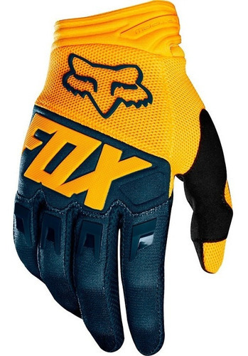 Guantes Fox Dirtpaw Motocross (navy/yellow) #22751-046 Talle XXL