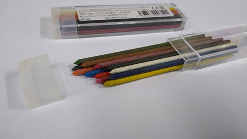 Mina Koh-i-Noor Color 3.2 para lápis mecânicos, 3,2 mm de espessura, 12 unidades cada