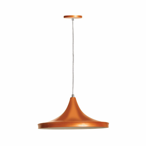 Pendente Chapéu Miami Cobre, Lustre Moderno Em Aluminio