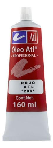 Pintura Oleo Atl T-40 160ml Tubo Grande Color del óleo 227 Rojo Indio