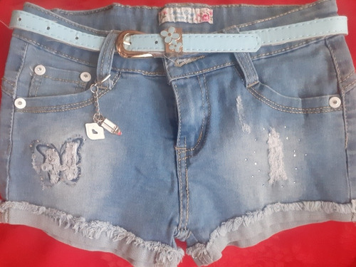 Short De Jeans De Niña + Cinto.