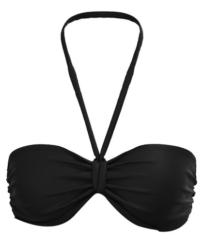 Traje Baño Mujer Bikini Top Negro Multiusos / Eco-friendly