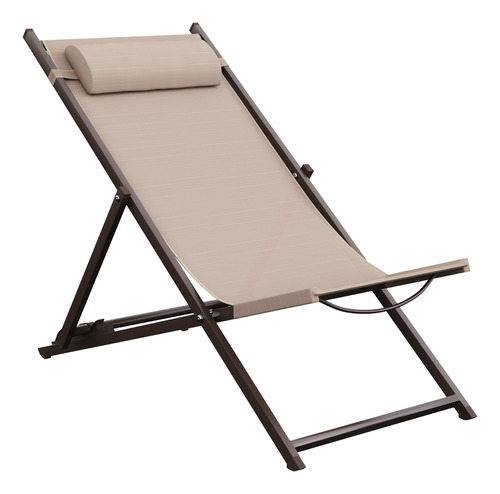 Camastro De Playa Silla Relax Reclinable Plegable Resistente