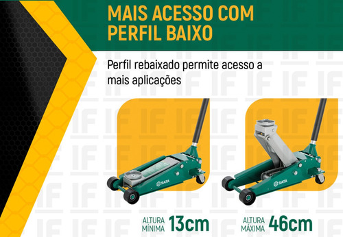 Macaco Hidráulico Rebaixado 2,5 Toneladas Profissional