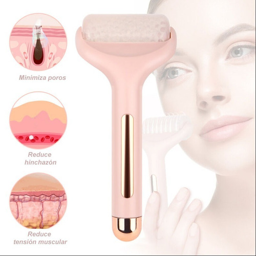 Imagen 4 de 7 de Masajeador Facial Ice Roller Gel En Frio Anti Edad - Otec