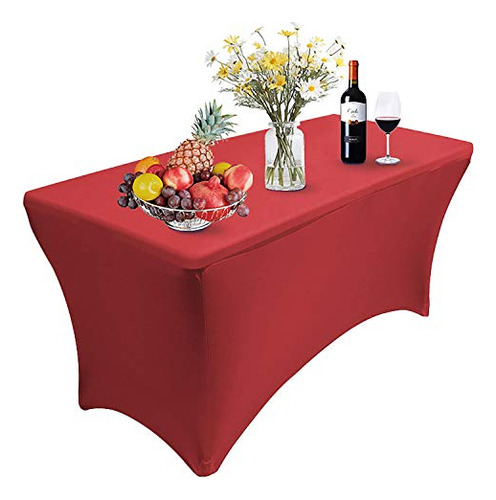 Reliancer 1 Pack 6ft Rectangular Spandex Table Cover Wyt1h