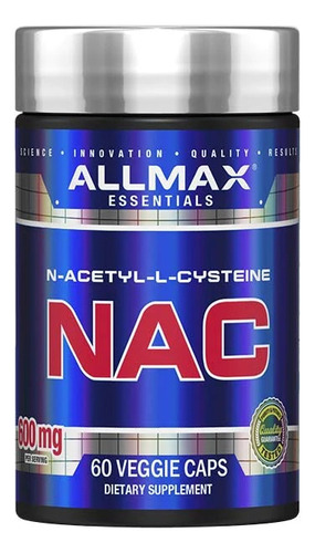 Allmax Nac (n-acetil-l-cisteina) 600 Mg 60 Capsulas Sabor Sin sabor