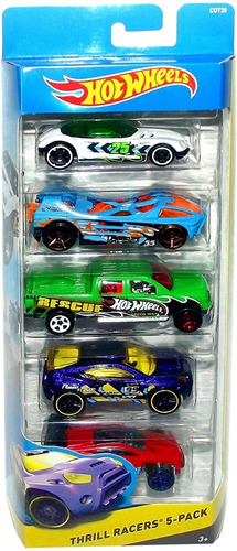 Hot Wheels Paquete De 5 Carritos, Escala 1/64.