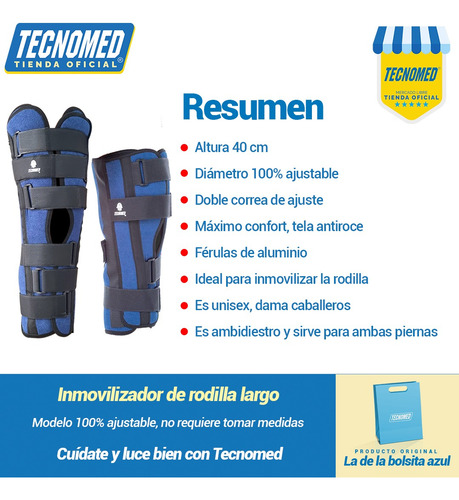 Inmovilizador De Rodilla Corto, Ferula De Rodilla Tecnomed
