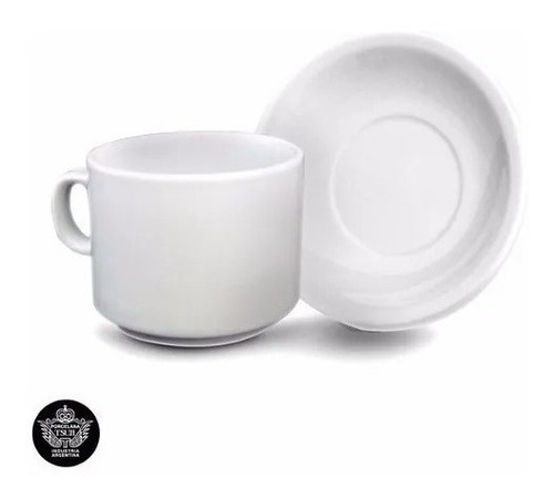 Tazas Desayuno Con Plato X12 Porcelana Vajilla 450 Tsuji